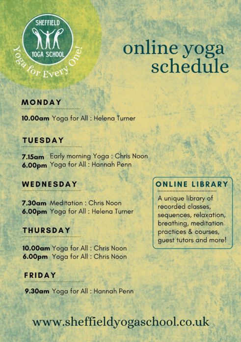 online yoga class schedule